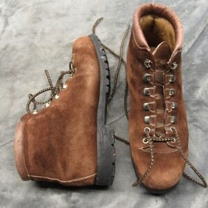 Calzaturificio The Alps Fabiano Women Boots 8.5N Suede Leather Mountaineer ITALY